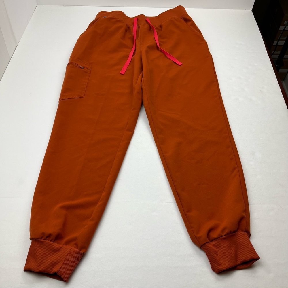 Figs High Waisted Zamora Jogger Scrub Pant Womens Size Large Burnt Orange